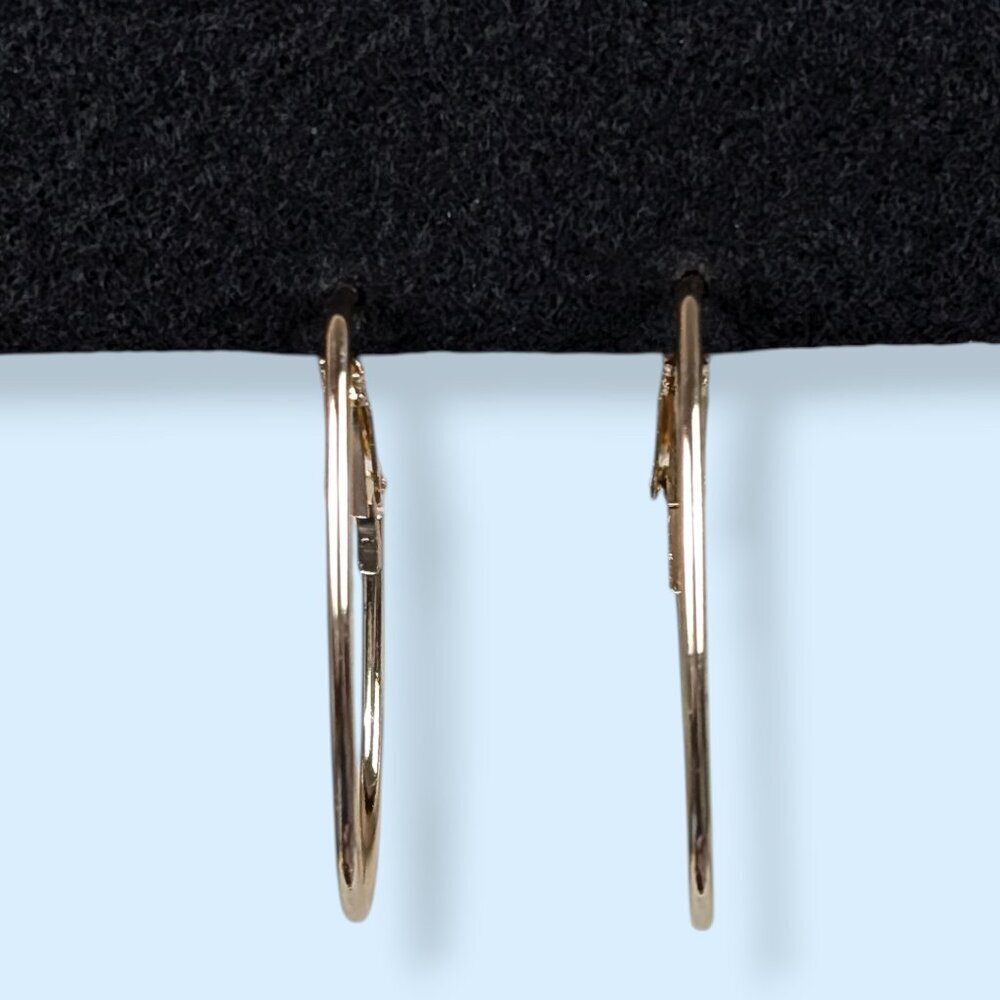 (2/$20) Rounded Rectangle Hoop Earrings - Picture 2 of 5